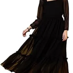 sheetal associates Women's Casual Full Sleeve Crepe Fit and Flare Dress-picture-17