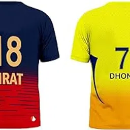 Sports India IPL Cricket Team T Shirt Jersey Combo for (Kid's, Boy's & Mens) L744-picture-29