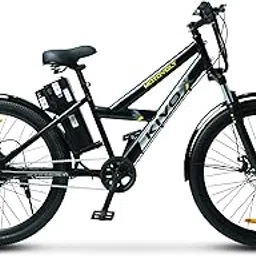 Motovolt Kivo X Electric Cycle |36V 250W BLDC Motor|Up to 45 KM IDC Range|6Ah Removable LFP Battery|110 kg Payload|Front Suspension|26” Tyres|Black-picture-10