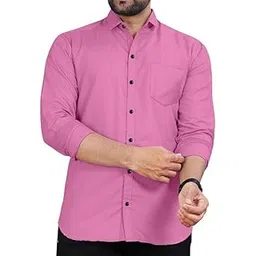 Regular Fit Solid Casual Shirt for Men Comfortable Solid Shirt Set 1 Pcs for Men-picture-35