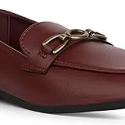 bata 5515 Susie Loafer Maroon Casuals Shoes for Women|Everyday|Running|Walking|Comfortable Fit|Fashionable image 1