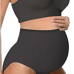 mothernity Women's Plus Size Soft Cotton Over The Belly Maternity Underwear Pregnancy Brief C-Section Recovery After Delivery Panties Postpartum Hygiene Innerwear Combo-picture-47