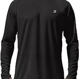 roadbox Fishing Shirts for Men Long Sleeve UV Sun Protection Tops UPF 50+ Black-picture-34