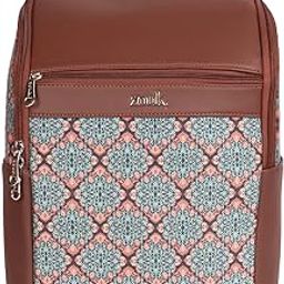 zouk Amalia Unisex Vegan Leather Laptop Backpack (Large) | Stylish Office & Travel Backpack for Men & Women | Fits 15-inch Laptop | Tidal Wave-picture-24