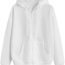 rrs fashion mart Casual Solid Full Sleeves Stylish Winter Hooded Neck Fleece Zipper Hoodie for Women-picture-58