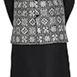 sojanya (Since 1958 Men's Cotton Solid Kurta and White Pyjama with Embroidered Nehru Jacket-picture-58