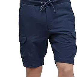 sporto Men's Cotton Blend Black Bermuda Shorts with 6 Pockets-picture-39