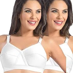 sonari Womens Non Padded Plain Cotton Bra | Wire Free, Medium Coverage, Comfortable Pure Cotton Fabric | Adjustable Straps, Hook & Eye Closure for Everyday Wear - Kirtika image 1