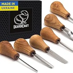 BeaverCraft Wood Carving Tools SC05 - Wood Carving Kit Wood Carving Set - Wood Carving Knife Woodcarving Tools Wood Carving Palm Gouges Wood Chisels for Woodworking Kit - Carving Knife Woodworking-picture-22