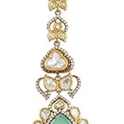 Fashion Jewellery Mint Victorian Polished Copper Kundan Tikka, Best for Bridesmaids, festive season & Special Occasion - 437815-image-59
