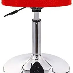 Amazon Brand - Umi Round Faux Leather Height Adjustable Swivel Cushioned SPA Salon Short Massage Small Stool Chair Without Backrest for Hair Dressing, Medical, Nail Beauty in Red Color-picture-23