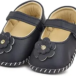 neska moda 6 To 12 Months Baby Girls Synthetic Leather and Cotton Floral Sandal Booties-picture-21