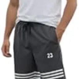 Athletic Sports Shorts for Men with Zip Pockets and Elastic Waistband Quick Dry Lightweight Activewear-image-73