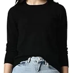 van heusen Women's Round Neck Pullover Regular Fit Sweater| Full Sleeve Ribbed Hem Casual winterwear-picture-34