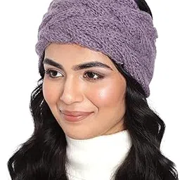 Winter Woolen Womens Headband Earwarmer Earmuff (Handmade Double Cable Headband)-image-47