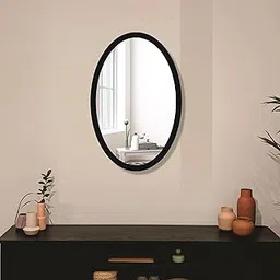 Creative Arts n Frames Wooden Framed Wall Mirror for Bathroom, Bedroom, Drawing Room and Wash Basin Home Decor Items (12x18 Oval, 12x18 inch)-picture-26