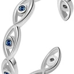 myki Glittering balance Classy Evil Eye Ring For Women & Girls-picture-53