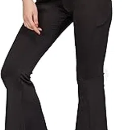Imperative Premium Flare Gym Pants High Waist Stretchable Flared Leggings with Phone Pockets Active Wear Yoga Pants Zumba/Dance Womens Workout Tights Gym Tights (Black, Size- XXL)-image-49