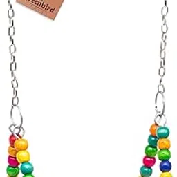 GREENBIRDS Bird Wooden Swing Small Size Beads Colorful Natural Wood Parrot Toys Cage Accessories Resting Toy Wooden Training Aid for Small & Medium Bird & Parrots-picture-54