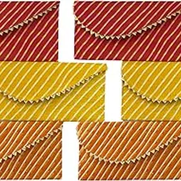 Leheria Design Shagun Envelops/Wedding Envelops/Gift Envelop/Cash Envelop/Money Shagun Cash Envelopes for Weddings, Birthdays, Rakhi, Gifting (Multicolor-002 Pack of 6)-picture-22