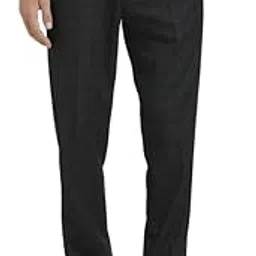 turtle Men Terry Rayon Charcoal Self Design Ultra Slim Fit Formal Trouser-picture-48