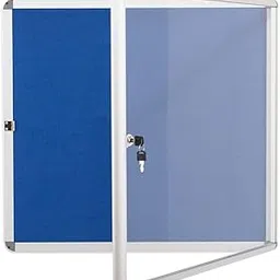 Provizon® Lockable Cover Fabric Notice Bulletin Board, Tamperproof with Mounting Screws (1.5 feet x 2 feet or 45 cm x 60 cm)-image-21