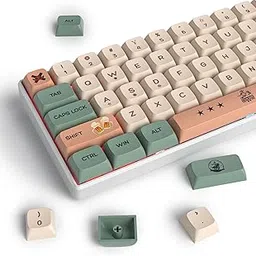 SbocKeeb Cute PBT Keycaps Set, 136 Keys Keyboard Keycaps 60/75 Percent, XDA Keycaps Dye-Sublimation, Custom Keyboard Keycaps Set for 61/68/84/87/96/104 Cherry MX Mechanical Keyboards (Cowboy)-image-7