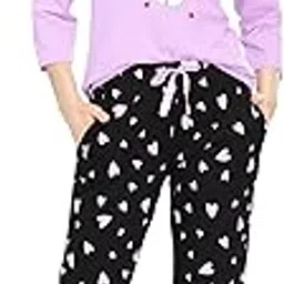 zeyo Night Suit for Women's Printed Cotton Night Dress of Top and Pajama Set-picture-19