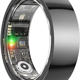 Smart Ring Health Tracker, Anillo Inteligente para Hombre, Health Rings for Women & Men, Long Lasting Batteries Sleep Ring, Waterproof Fitness Tracker (Ceramic Black, 8#)-picture-20