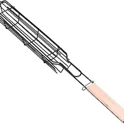 Generic Meat Grill Basket, Non Stick Grilling Basket 19.3 X 1.9 X 1.4inch Multipurpose with Latch for Camping for Home Kitchen for Picnic for Restaurant-image-11