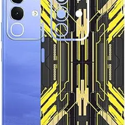 AtOdds Mobile Skin Sticker Wrap | Compatible for VIVO IQOO Z10X (5G) | Scratchproof Matte Finish | Full Coverage for All Sides & Camera Protection (Cyber Yellow)-picture-27