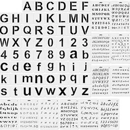 74 Pieces Letter and Number Stencils Alphabet Drawing Template Reusable Plastic Painting Craft Stencils Painting on Wall, Wood, Journal, DIY-picture-29