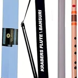 KRABERS bamboo flute/bansuri G-BASE 24 inch with wooden cork well polished well tune (free with pvc carry bag)-picture-54