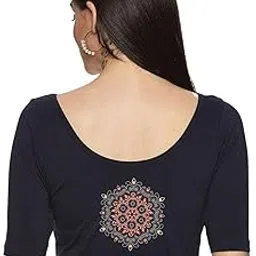 notyet by us NOTYET Women Solid Back-Printed Stretchable Blouse | Trendy and Comfortable-picture-16
