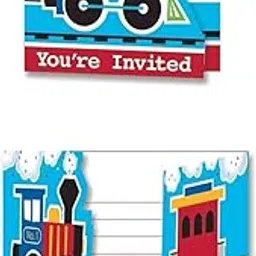 Creative Converting Train Party Invitation, One size, Multicolor-picture-35