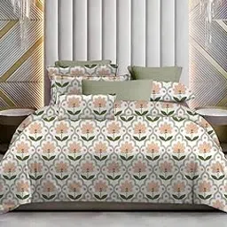 Shri Anand Creations Zip Closer Duvet Cover/Rajai Cover/Blanket Cover for Single Bed and Double Bed Premium Cotton -Quilt/Comforter Cover. (White-03, Double Bed)-image-10