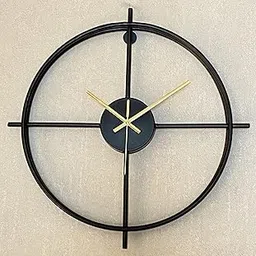 Urban Born Metal Analog Wall Clock for Home and Hall 17 Inches (44 X 44Cm) Home Big Size Living Room Hall Bedroom Stylish Clock (Black)-picture-54