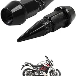 LOVMOTO Universal Spiked Valve Caps,Aluminum Alloy Dustproof and Waterproof Tire Valve Stem Caps, Suitable for Cars, Trucks and Motorcycles (2PCS Black) Comfortable with TN-T 25-picture-18