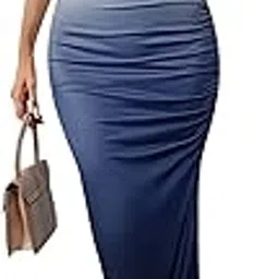 Women's Dress - Multicolor Febric Blend Dress Sleeveless Maxi/Full Length Maxi Dress-image-8