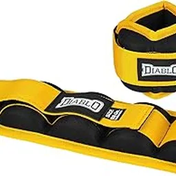 Diablo Wrist/Ankle Weights Pro Quality Adjustable Size Weights on Ankles/Wrist for Walking + Running Or Hands for Strength Training Exercise for Men and Women (1/kg, Yellow-Black)-picture-10