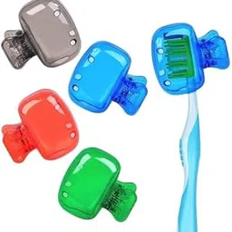 Toothbrush Head Cover Set - Portable Toothbrush Head Protector, Protective Portable Plastic Clip's Toothbrush Cover for Household Travel, Camping, Bathroom, School- 5 Pcs, [ Multicolor ]-picture-34