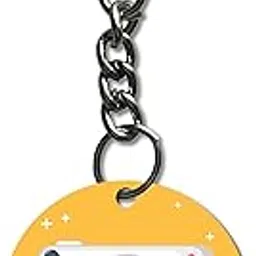 signoogle Beautiful Camera Theme Wooden Printed Keychain Bike/Car/Men/Women/Bag Key Tag Keyrings Multicolored (2.5 x 2.5 Inch)-picture-13