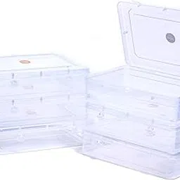 Chetan Clear Plastic Medium Storage Boxes Size 20.5 x 14 x 5 cm (Set of 6)-image-23
