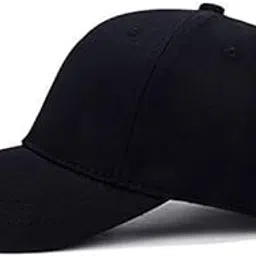 Unisex Premium Cotton 6 Panel Plain Summer Cap with Adjustable Velcro Strap and Air Holes for All Sports, All Outfits (Premium Black)-picture-16