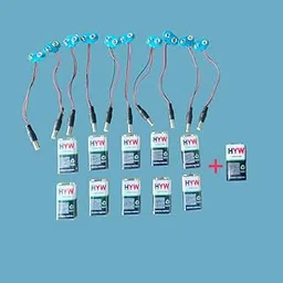 Robosiddhi 9V Battery with Connector Clip & DC Plug (Set of 10+1) | Long Life HYW Batteries for Arduino, Robotics, DIY & School Projects image 1