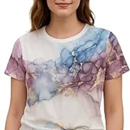 aaryainnl Women’s Long Sleeve Rainbow Striped Crop Polo T-Shirt – Black Cotton Blend Tee image 1