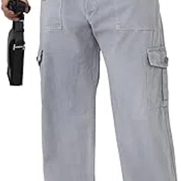 urbano plus Men Mid Rise Loose Baggy Fit Cargo Jeans with 6 Pockets Non-Stretchable-picture-20