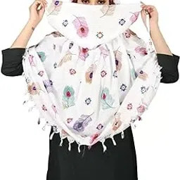 wandf Women's Hand-Printed Cotton Wrap – Soft, Stylish, and Lightweight Scarf for Elegant Layering in Spring, Summer, Fall, and Winter-picture-39