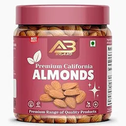AB BRAND Natural Premium California Almonds 1kg Value Pack Pouch | Premium Badam Giri | High in Fiber & Boost Immunity | Real Nuts | Whole Natural Badam image 1