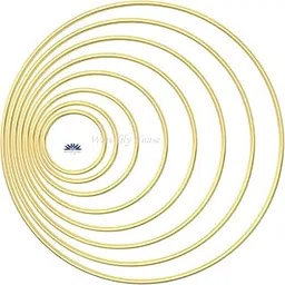 Waterlily House - 8 Sizes Metal Craft Hoop Rings, Dream Catcher Rings Metal Macrame Gold Floral Hoops for DIY Wedding Wreath Decor, Dream Catcher and Macrame Wall Crafts (2/4/6/8/9/10/12/14 inch)-picture-21